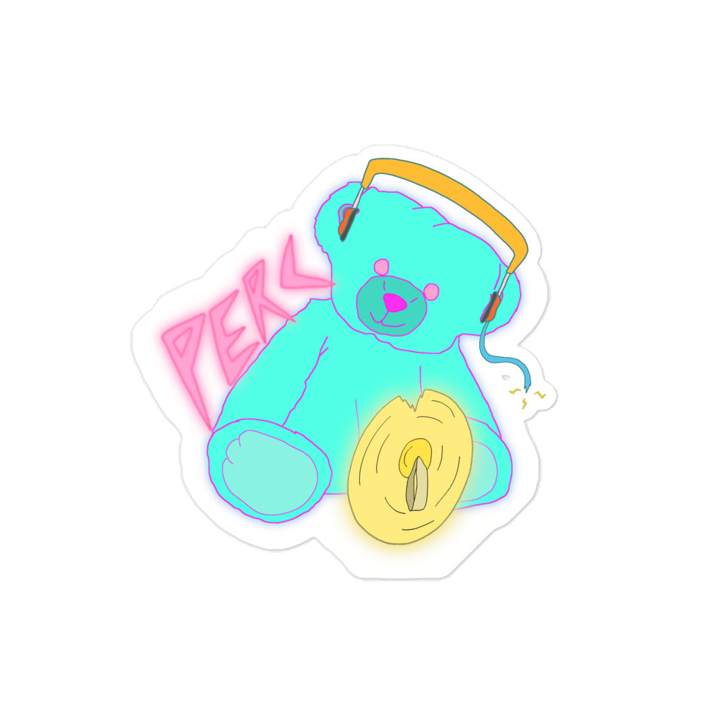 Neon Teddy Sticker