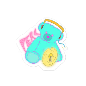 Neon Teddy Sticker