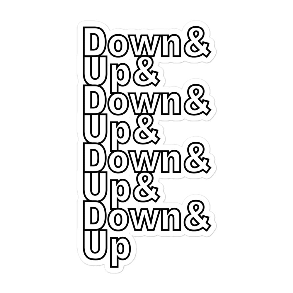 Down & Up Sticker